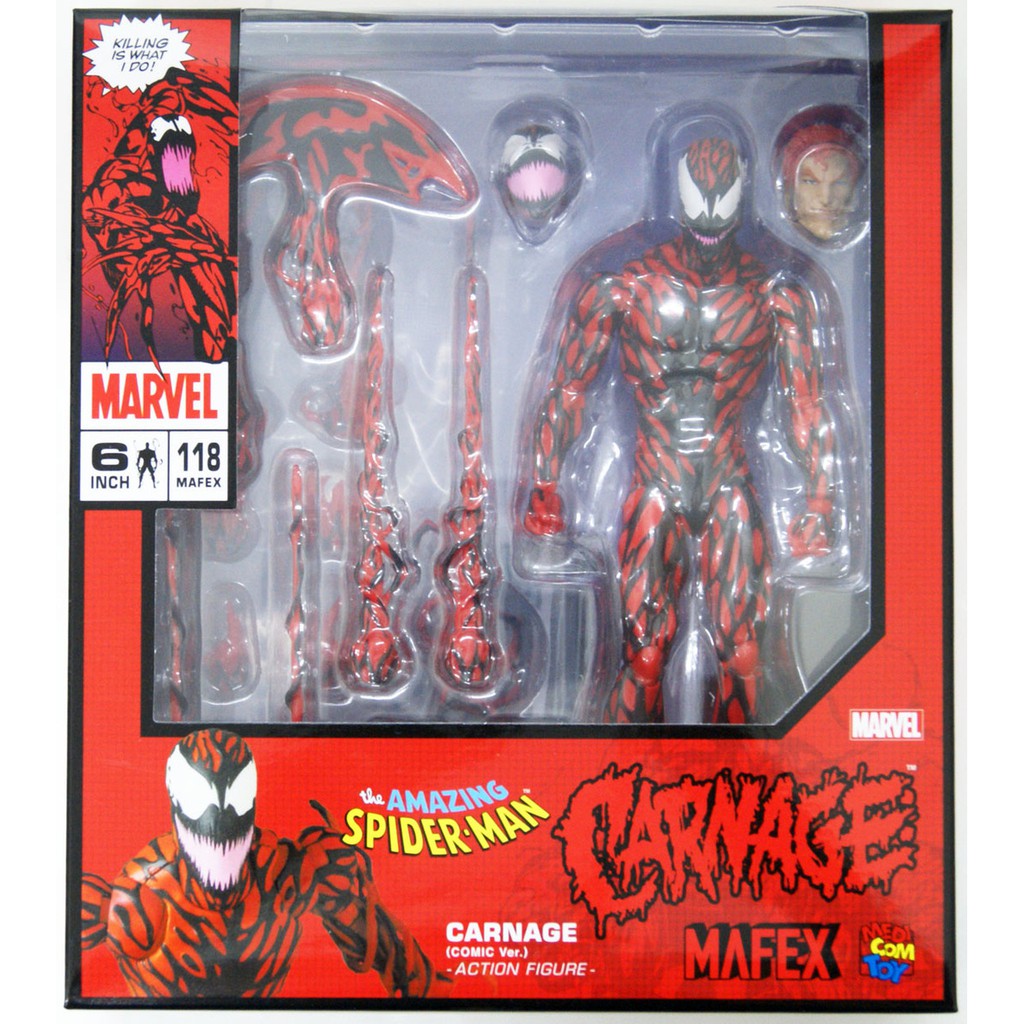 ของเล่นมาเวล Marvel Mafex No.118 Carnage (Comics Ver.) | Shopee