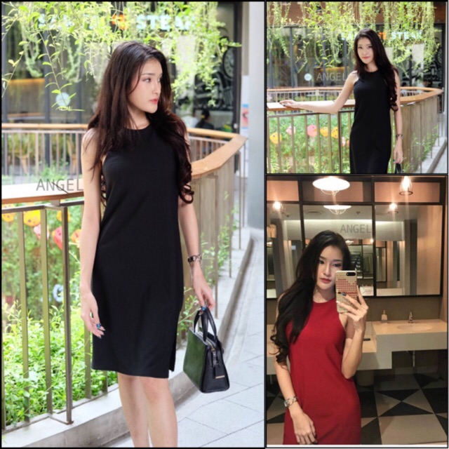 ภาพสินค้าเดรสเข้ารูป แขนกุดเว้า ทรงสวย จากร้าน cs.closet99 บน Shopee ภาพที่ 3