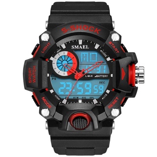 SMAEL Analog LED Digit Sport Watches Men Waterproof S Shock Dual Time Casual Watches Military relogio masculino Gift WS1