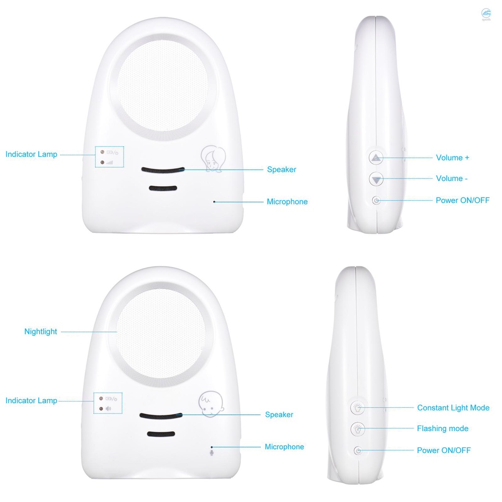 portable-2-4ghz-wireless-digital-audio-baby-monitor-one-way-talk-crystal-clear-baby-cry-detector-sensitive-transmission