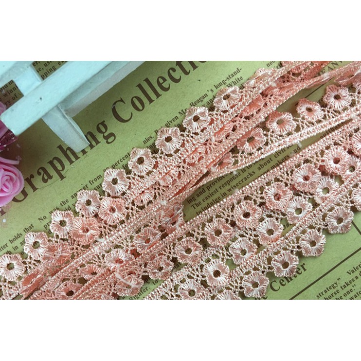 ภาพสินค้าbestprice1920 5Yards 1.5cm Width Embroidered Flower Lace Ribbons ตัดลูกไม้ ริบบิ้นลูกไม้ จากร้าน bestprice1920.th บน Shopee ภาพที่ 3