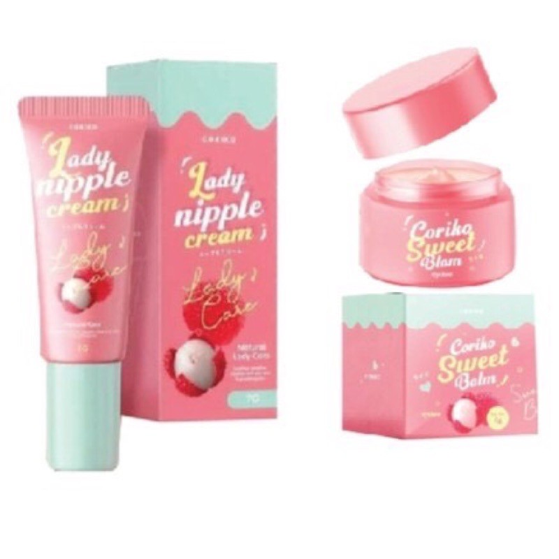 ภาพหน้าปกสินค้าลิปลิ้นจี โคริโกะ CORIKO Lady Nipple Cream 7 g.บำรุงปากและหัวนมชมพู จากร้าน paranutbewtyjaunjang บน Shopee
