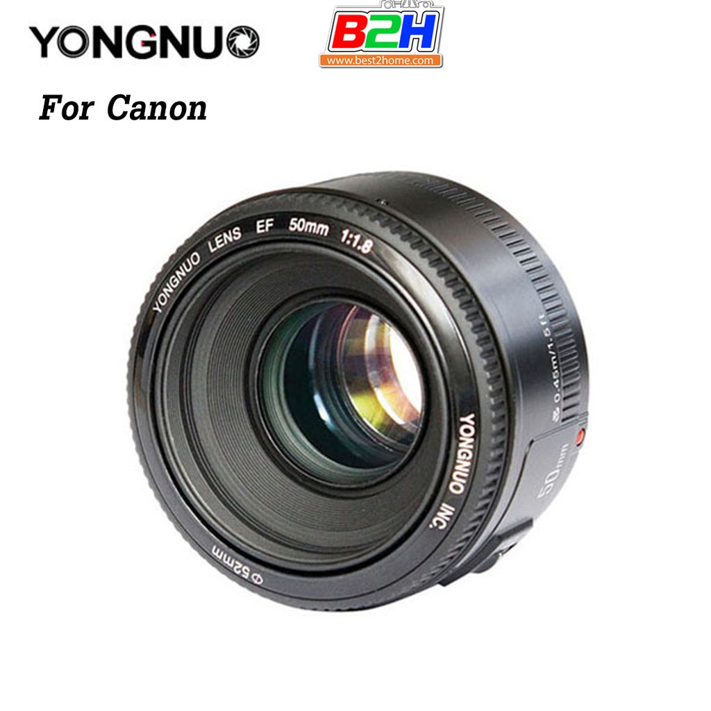 ภาพสินค้าเลนส์ฟิกออโต้โฟกัส** YONGNUO LENS YN 50mm F1.8 For CANON/ NIKON DSLR รับประกัน 1 ปี จากร้าน best2home บน Shopee ภาพที่ 1