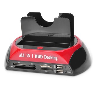 ภาพหน้าปกสินค้าIDE + SATA HDD to eSATA & USB Docking Station w / Card Reader-สีดำ ที่เกี่ยวข้อง