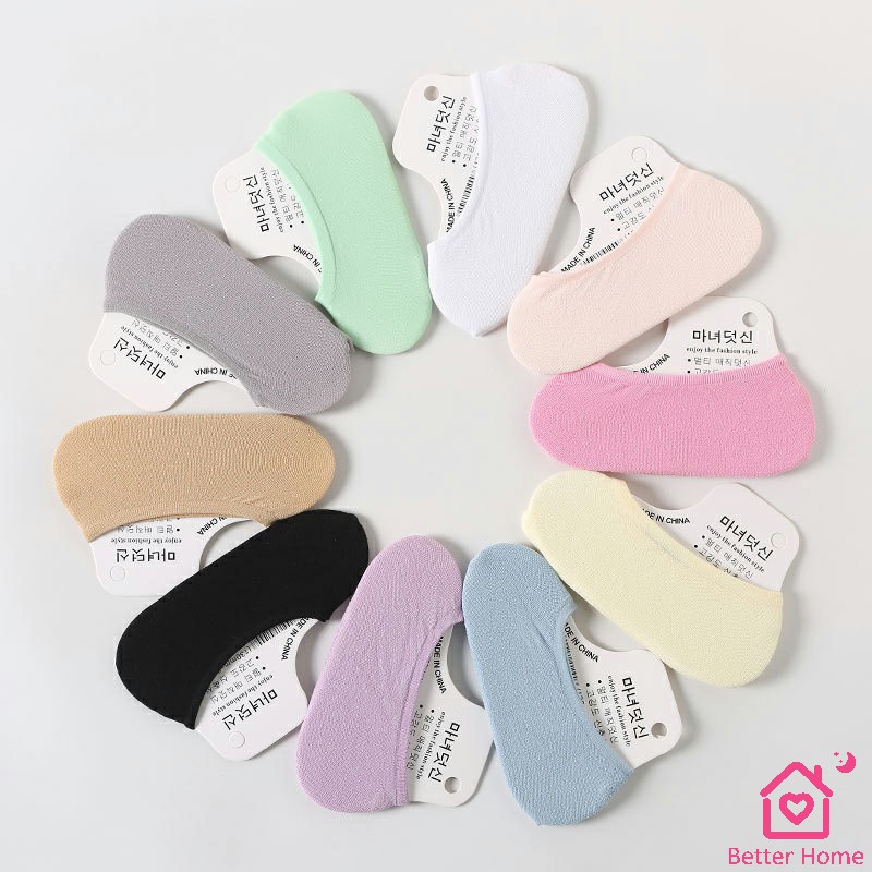 ถุงเท้าคัทชู-สีสันน่ารัก-ถุงเท้าผู้หญิง-ข้อสั้น-candy-colored-socks