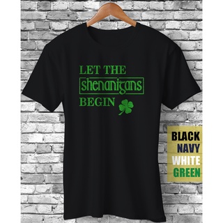 [S-5XL] โมเดล The Shenanigans Begin Shamrock Irish St. เสื้อยืด พิมพ์ลาย PatrickS Day สุดฮา เหมาะกับของขวัญ