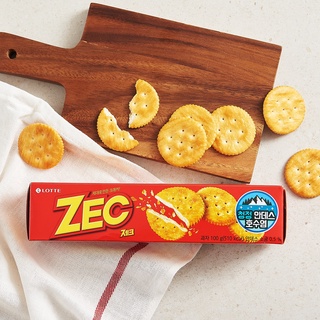 Lotte ZEC ขนมเเคร็กเกอร์ บิสกิต ขนมเกาหลี 제크 100g.