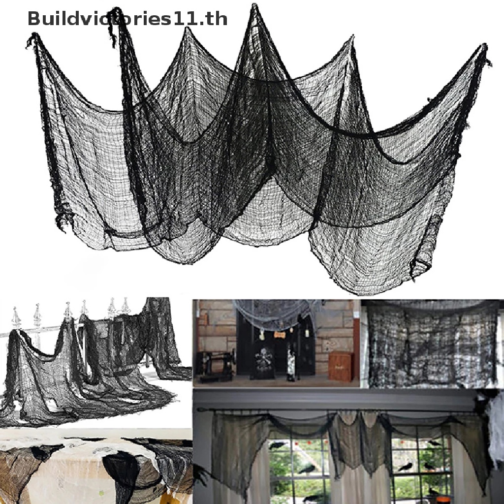 buildvictories11-ผ้าคลุมโต๊ะ-หน้าต่าง-ลายฮาโลวีน-สําหรับปาร์ตี้ฮาโลวีน