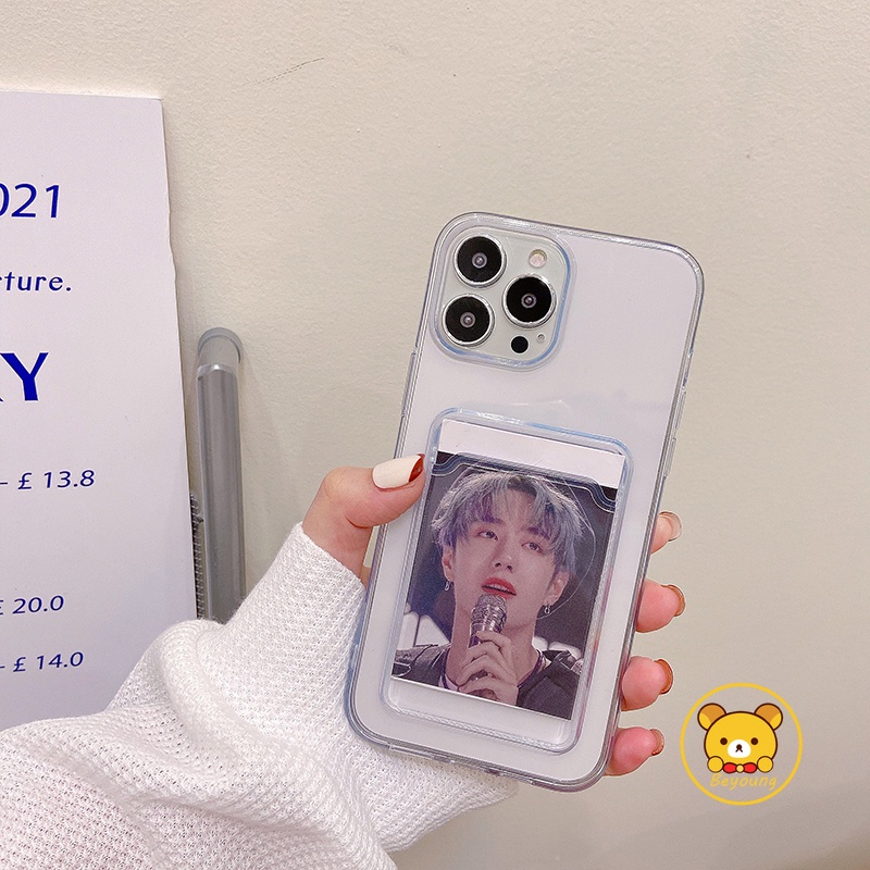 เคสโทรศัพท์มือถือแบบนิ่ม-tpu-ใส-พร้อมช่องใส่บัตร-สําหรับ-iphone-14-plus-pro-max-13-11-12-pro-max-mini-xs-max-xr-x-xs-8-7-plus-se-6-6s-plus