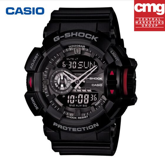 ราคาและรีวิวcasioแท้ 100% นาฬิกา G SHOCK GA-400-1Bกล่องใบครบทุกอย่างประหนึ่งซื้อจากห้าง พร้อมรับประกัน 1 ปี CMG
