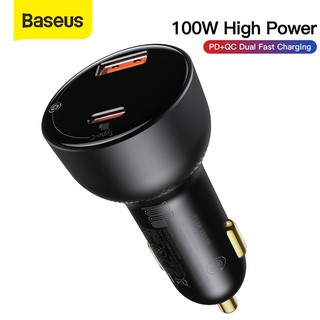 สินค้า Baseus ที่ชาร์จเร็ว แบบเสียบ USB Type C คู่ กำลังไฟ 100 วัตต์ สําหรับ Iphone 11 Pro Samsung S21 รองรับ Pps Pd3.0 Scp Afc