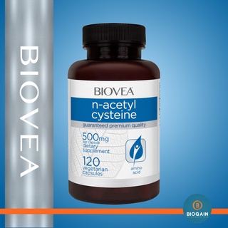 BIOVEA  N-ACETYL CYSTEINE 1000 mg / 120 Vegetarian Capsules (NAC, แนค , ซีสเตอีน)