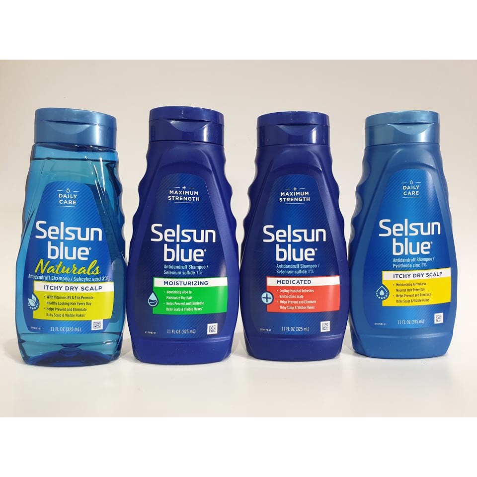 Selsun Blue แชมพูขจัดรังแค ลดผมขาดหลุดร่วง ขนาด 11 fl.oz / 325 mL