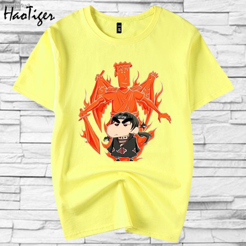 naruto-t-shirtเสื้อยืดนารูโตะ-naruto-crayon-shinzo-suzano-anime-peripheral-joint-trend-เสื้อยืดแขนสั้นผ้าฝ้ายชายและหญิง