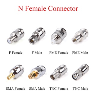 ภาพหน้าปกสินค้าอะแดปเตอร์แจ็คเชื่อมต่อ RF Coaxial N Female เป็น SMA TNC FME F Male Plug SMA TNC FME F Female สําหรับเสาอากาศ TV Repeater 1 ชิ้น ที่เกี่ยวข้อง