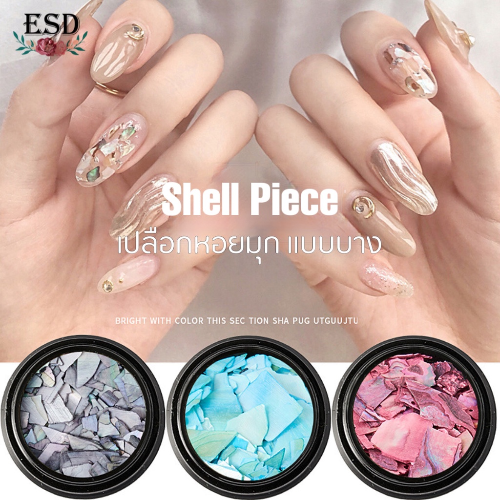 เปลือกหอยมุก-แบบชิ้นบาง-1-กระปุก-shell-piece-nail-decoration-1-box