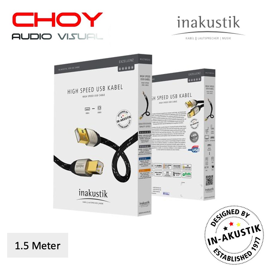 Inakustik reference High Speed USB 2.0 USB A <> USB B black