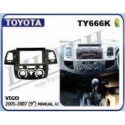 หน้ากากวิทยุจอแอนดรอย2ดิน-ขนาด9-หน้ากากวีโก้-toyota-vigo-fortuner-ปี2005-07-แท้100-ราคาถูก