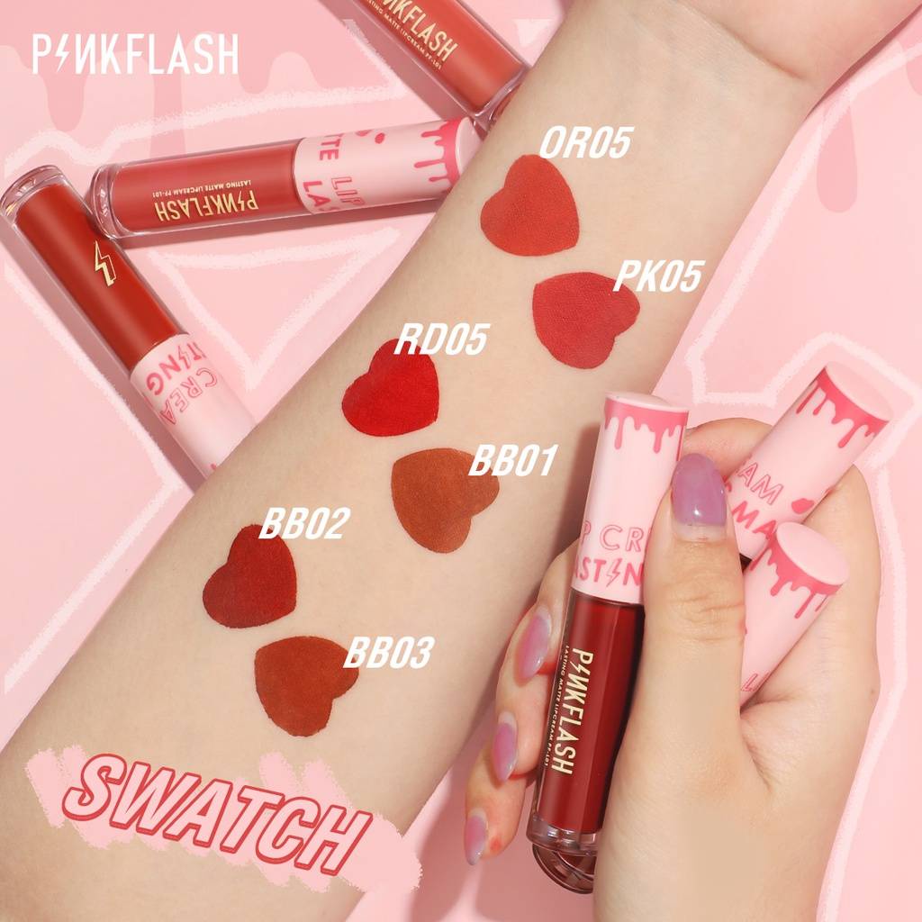 pinkflash-ลิปสติกเนื้อแมท-กันน้ำ-ติดทนนาน-melting-matte-lip-cream-2-3-g