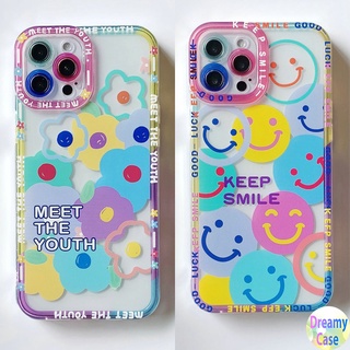 เคสโทรศัพท์มือถือนิ่ม ป้องกันเลนส์ ลายดอกไม้หน้ายิ้ม สําหรับ Realme 9 8 7 6 3 Narzo 20 Pro 5G 4G C35 C31 C21Y C21 C20 C11 2021 2020 C15 8i 7i C17 5 5S 5i 6i