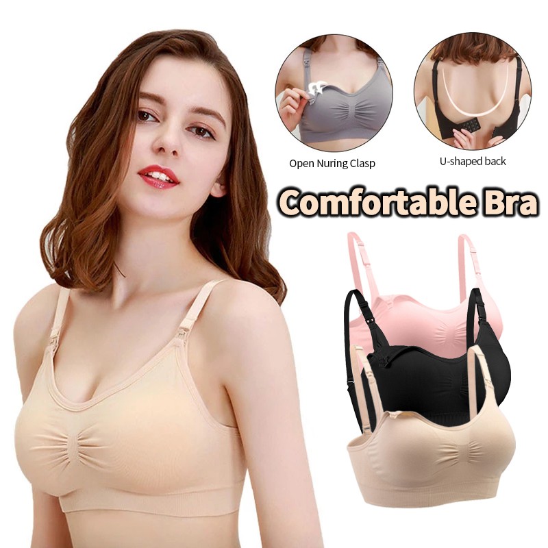 พร้อมส่ง-เสื้อชั้นในให้นม-เสื้อในให้นมบุตรทรง-bra-กระชับไร้รอยต่อ-เสื้อในสำหรับให้นมบุตรและแม่ตั้งครรภ์