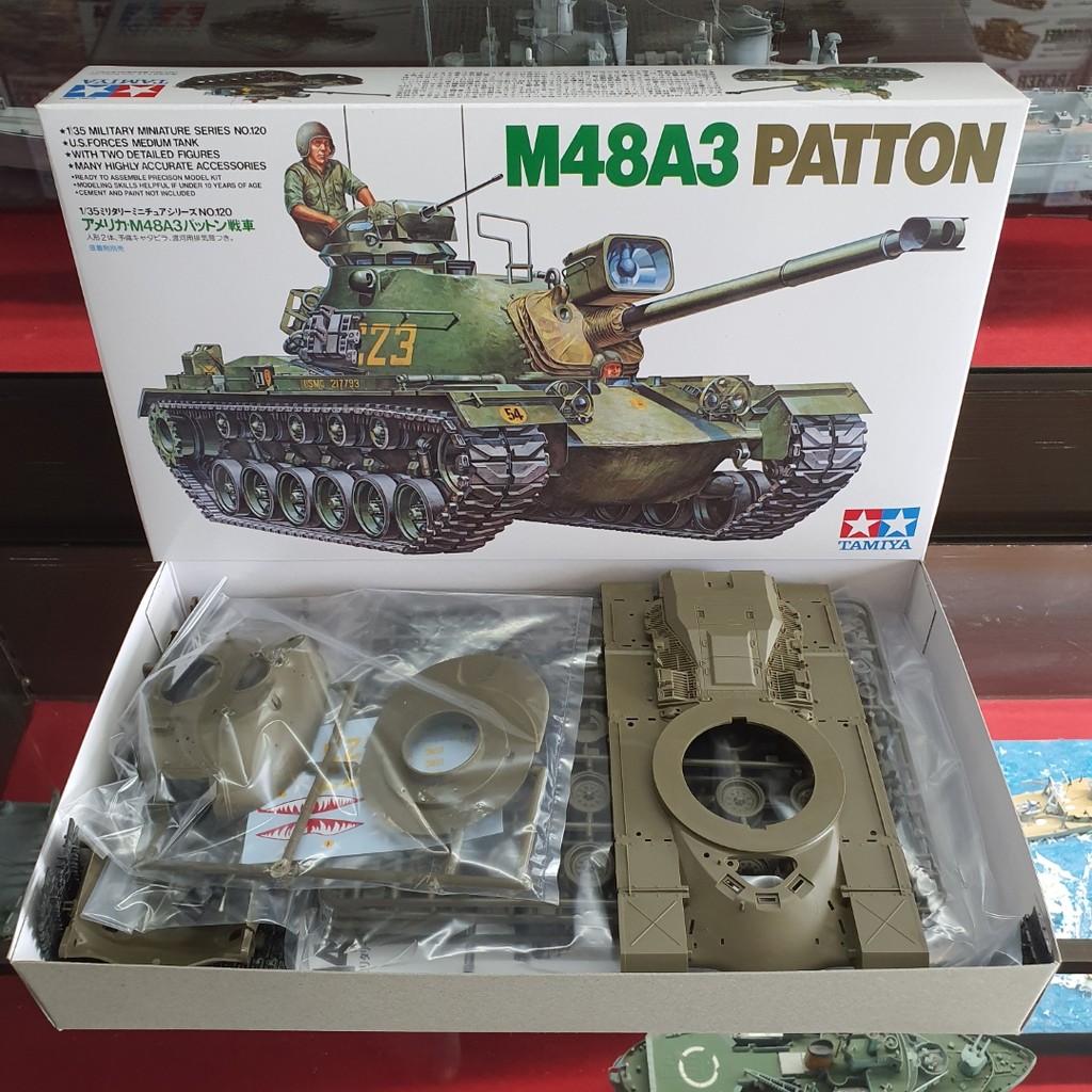 Kit Maquette Tamiya 1/35 U.S. M48A3 Patton - Réf. 35120, Neuf Sous Boîte