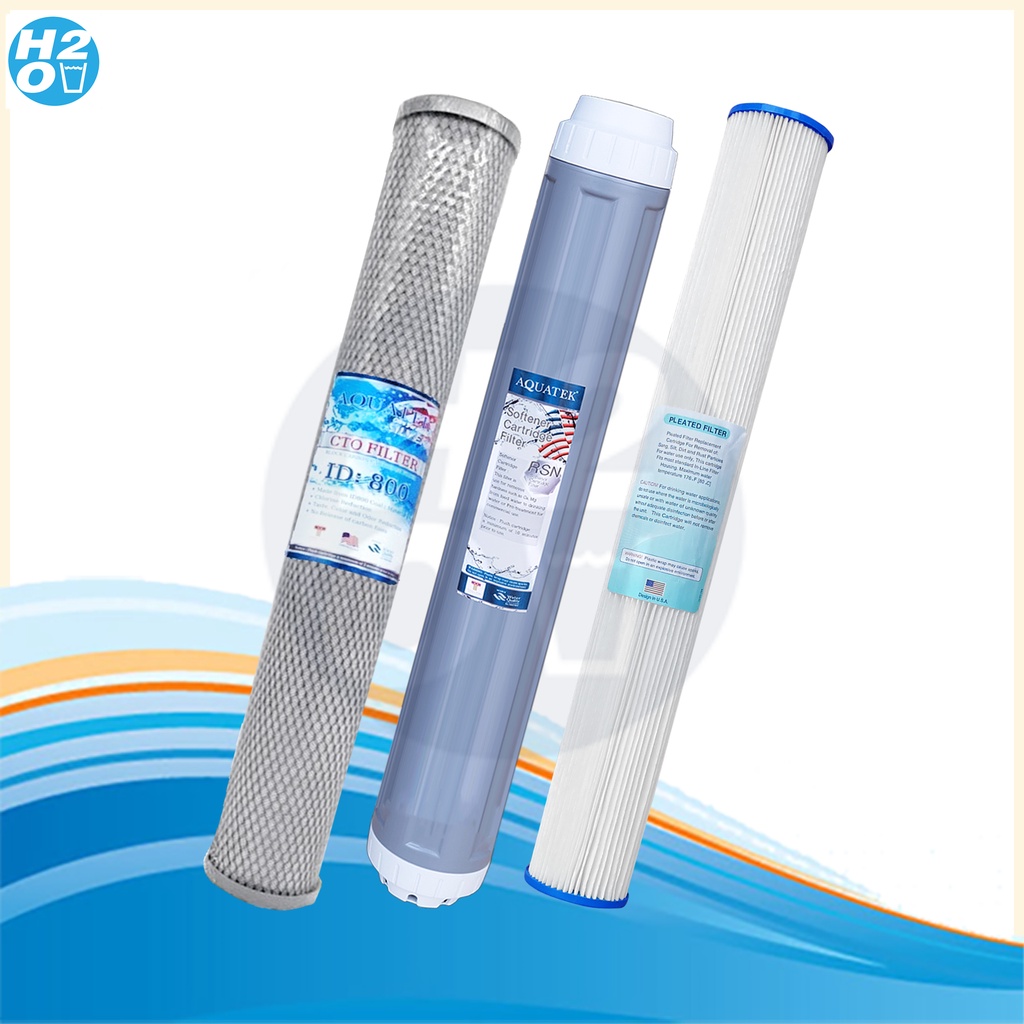 aquatek-ชุดไส้กรองน้ำ-3-ขั้นตอน-ขนาด-20-นิ้ว-รุ่น-ไส้กรองจีบ-resin-cto-เกรดpremium-aquatek-silver-ตู้น้ำหยอดเหรียญ