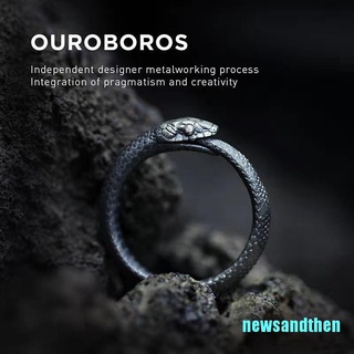 ภาพหน้าปกสินค้า| ก | แหวนคู่รัก สีดํา สําหรับ Ouroboros 2021 ที่เกี่ยวข้อง