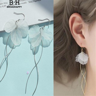 Elegant Flower Petal Hook Earrings Long Jewelry Birthday