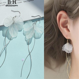 Elegant Flower Petal Hook Earrings Long Jewelry Birthday
