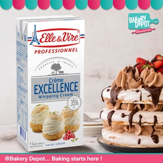 ภาพหน้าปกสินค้าBakery Depot : Elle & Vire Excellence Whipping Cream 1 Liter วิปปิ้งครีมแดรี่ ขนาด 1 ลิตร ** จัดส่งฟรี โดยรถเย็น ** ที่เกี่ยวข้อง