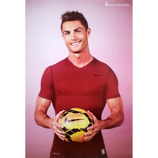 โปสเตอร์ นักฟุตบอล Cristiano Ronaldo POSTER 24”x35” Inch Photo Advertising Campaign Nike V1