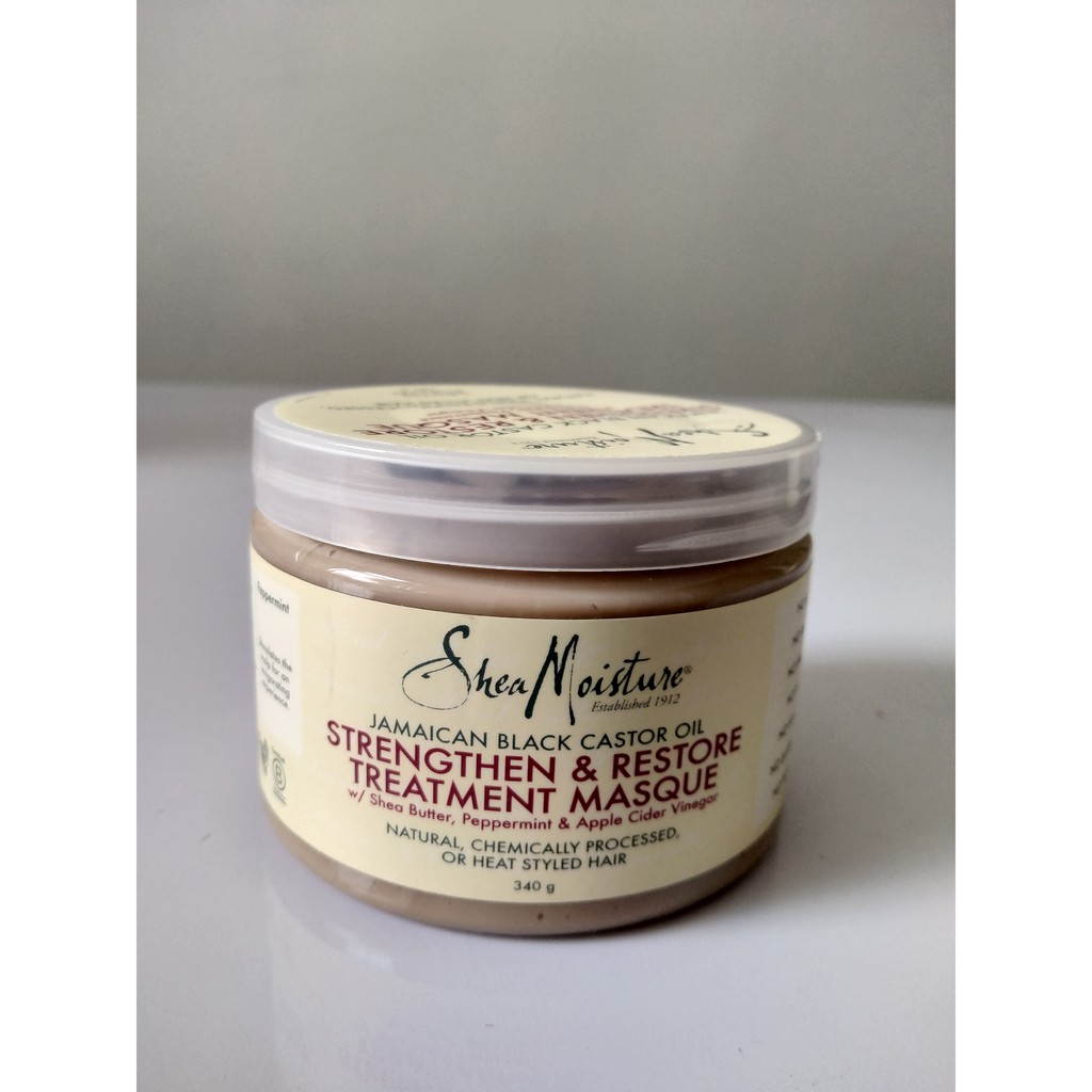 Masque Capillaire Shea Moisture Strengthen & Restore - 355 Ml, Fortifiant Et Réparateur, Neuf