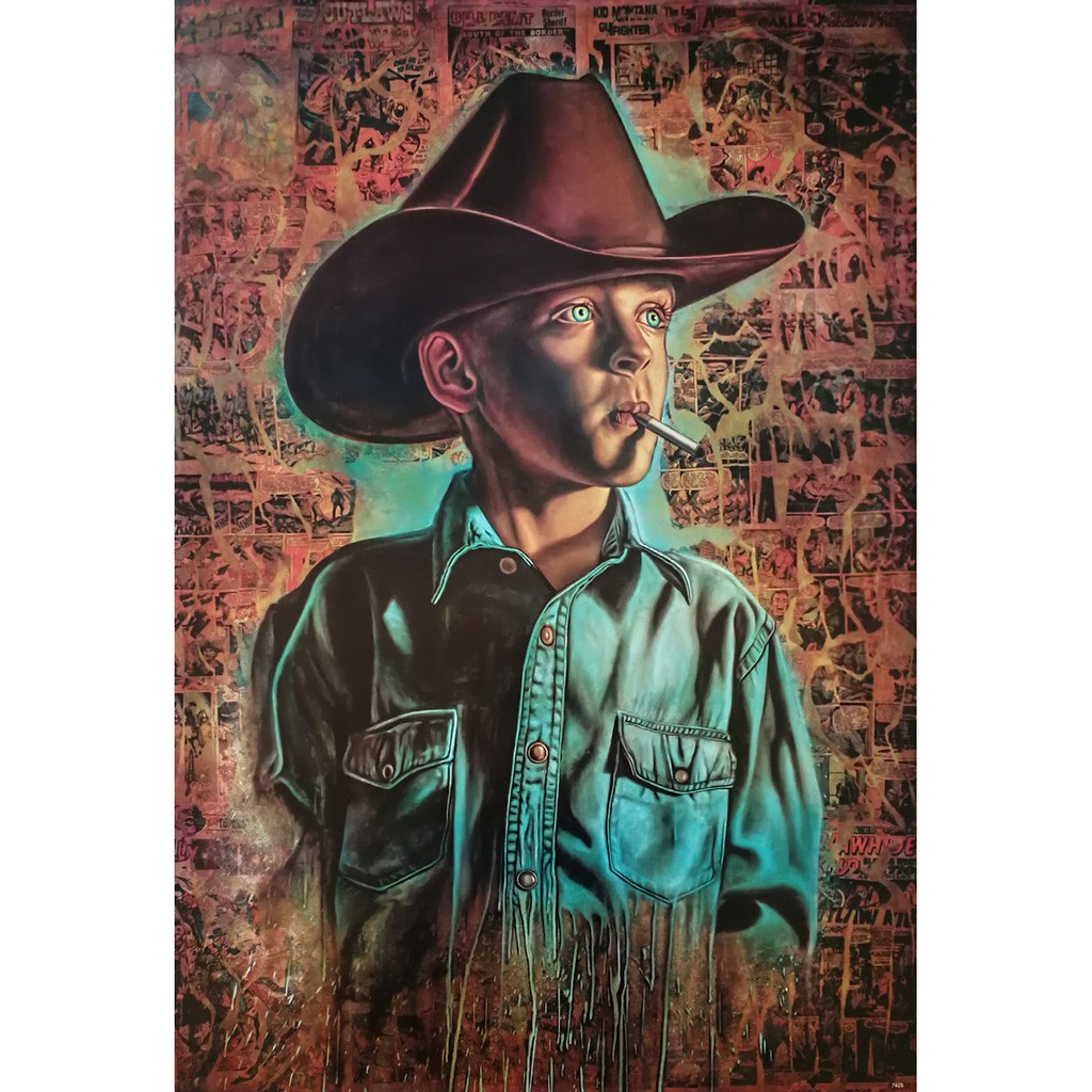 โปสเตอร์-ภาพวาด-อเมริกัน-คาวบอย-cowboy-poster-24-x35-inch-painting-america-western-v2