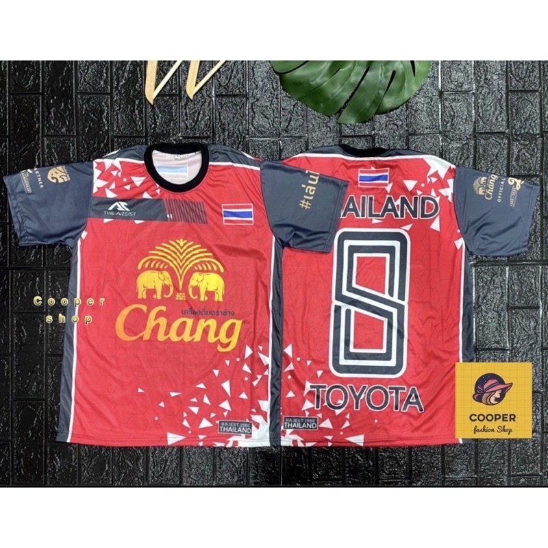 เสื้อบอลไทย-เสื้อผู้ใหญ่-ผ้าไมโคร-อก40-42