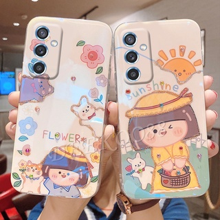 เคสโทรศัพท์ Samsung Galaxy M52 A52s 5G M32 Casing Rhinestone Bling Softcase Glitter Lovely Cartoon Flower Sun Girl Back Cover เคส SamsungA52S SamsungM52 Phone Case