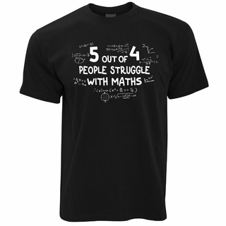 T-shirt  ขายดี เสื้อยืดลําลอง แขนสั้น พิมพ์ลาย 5 Out Of 4 People Struggle LKbdpk58OEkflo96 สไตล์คลาสสิก สําหรับผู้ชายS-5