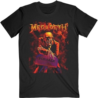 เสื้อยืดสีขาวMegadeth เสื้อยืดแขนสั้น เข้ารูป คุณภาพสูง แฟชั่นฤดูร้อน สําหรับผู้ชายS-4XL