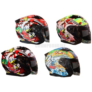 หมวกกันน็อค BRG BR-20 Helmets Open Face แว่น 2 ชั้น