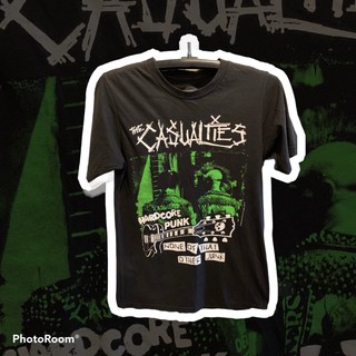 เสื้อยืดผ้าฝ้ายพิมพ์ลายขายดี Rare The CASUALTIES STREET PUNK©️2004’s T-Shirt☠️💀