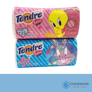 Tendre Facial Tissue เทนเดอร์ กระดาษเช็ดหน้า 225 แผ่น