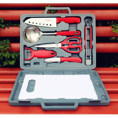 ชุดมีด-แคมป์ปิ้งอุปกรณ์ครัวสำหรับแคมป์-มีดทำครัว-camping-kitchen-tool-set-7pcs-มาพร้อมกระเป๋าพกพา-มีพร้อมส่ง