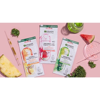 การ์นิเย่ Ampoule Mask Mix - Kale/Watermelon/Pineapple (ยกกล่อง 10 ชิ้น)📦📦