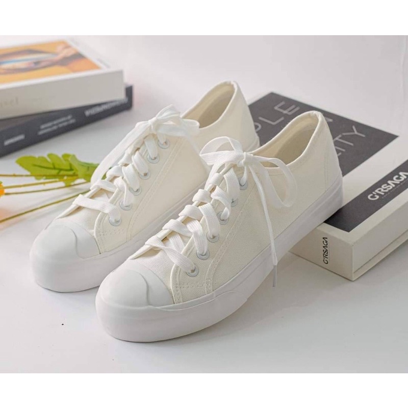 รูปภาพของKim&Co. รองเท้าผ้าใบผู้หญิง รองเท้าผ้าใบ รุ่น KF011w - สีขาวลองเช็คราคา