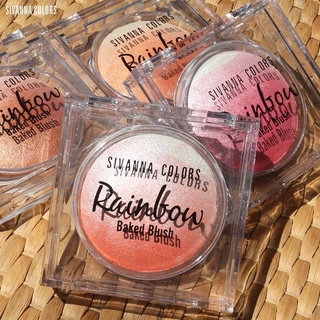 Sivanna Colors Rainbow Baked Blush  HF370 บลัชออนไล่สี สิวันนา บลัชออน เนื้อฝุ่น สายรุ้ง ซีเวียน่า ปัดแก้ม