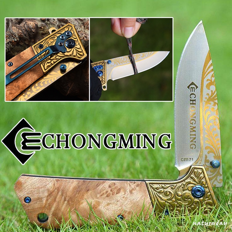 folding-knife18-5cmหนึ่งในรุ่นที่ขายดีที่สุดของchongming-มีดพับ-มีดพกพา-มีดเดินป่า-มีดสวยงาม-มีดแคมป์ปิ้ง