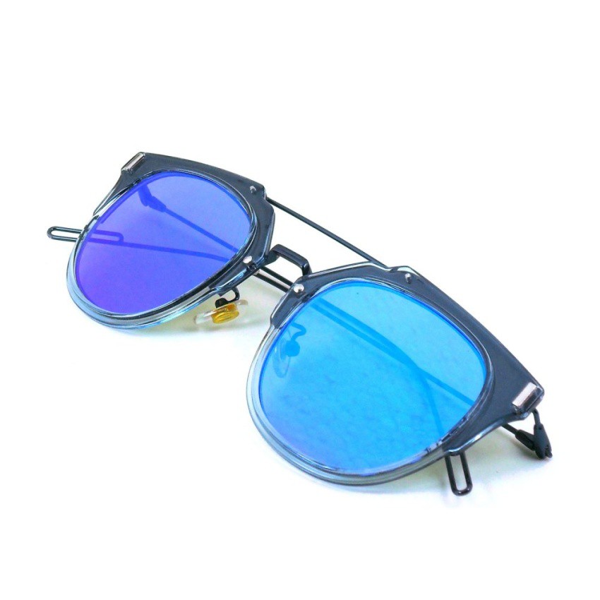 sun-glasses-แว่นกันแดด-แฟชั่น-รุ่น-uv-1002-สีน้ำเงิน-เลนส์ปรอดเงิน