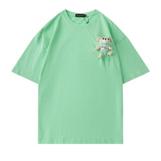 T-shirt 2111 Cotton 100% เสื้อยืดคอกลมผู้ชาย ตุ๊กตาหมี แขนสั้น [มี 5 สี]
