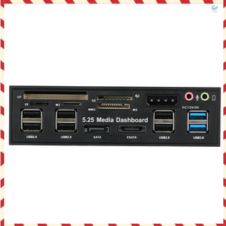 ภาพหน้าปกสินค้าH&G Multi-Function USB 3.0 Hub eSATA SATA Port Internal Card Reader PC Dashboard Media Front Panel Audio for SD MS CF TF M2 MMC Memory Cards Fits 5.25 ที่เกี่ยวข้อง