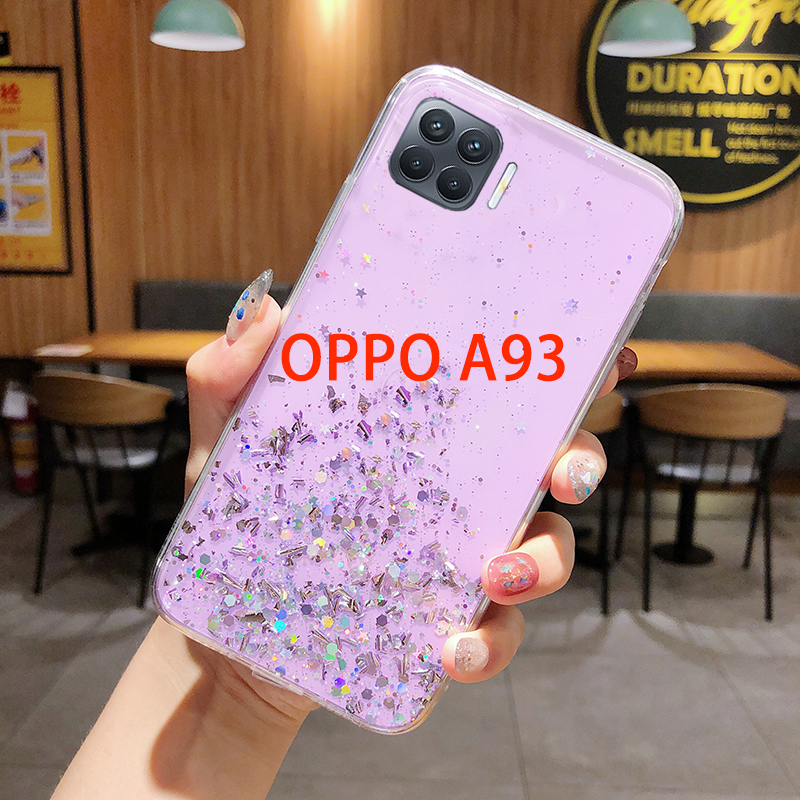 เคสโทรศัพท์-oppo-a93-oppo-a73-2020-bling-clear-black-green-pink-star-space-tpu-soft-cover-casing-for-oppoa93-oppoa73